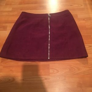 Burgundy skirt